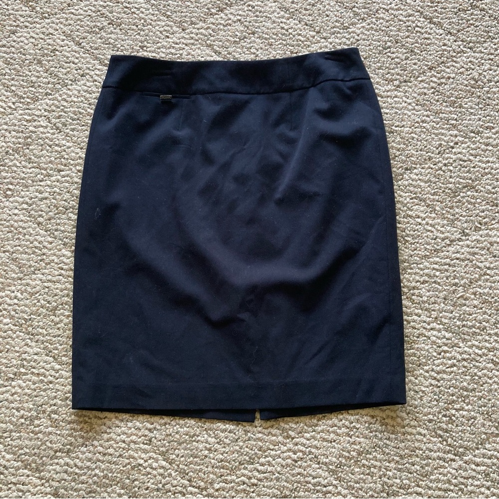 Calvin Klein Navy Blue/Black Pencil Skirt 8P